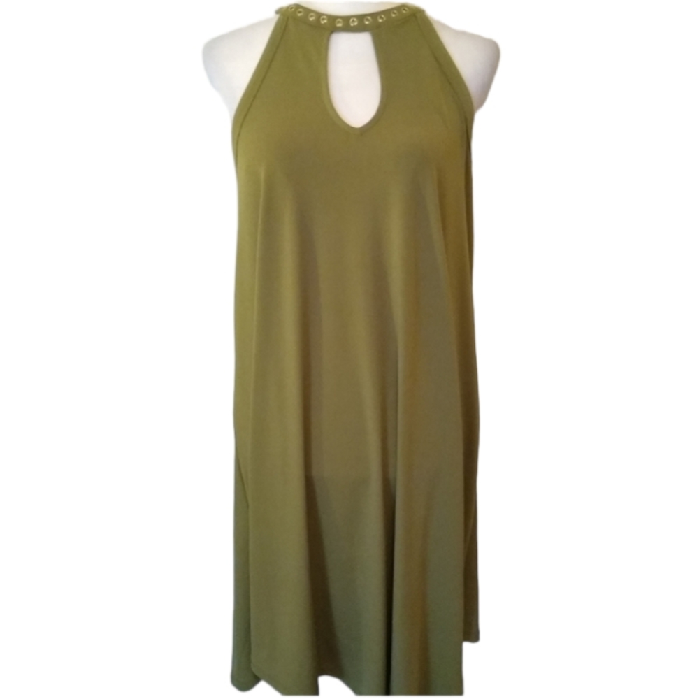 Carmen Marc Valvo olive dress   Medium